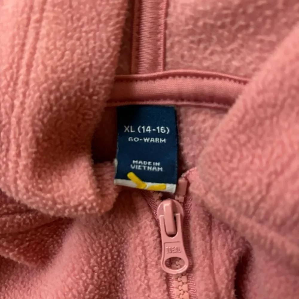Old‎ Navy go warm pink fleece half zip hoodie girl’s size XL